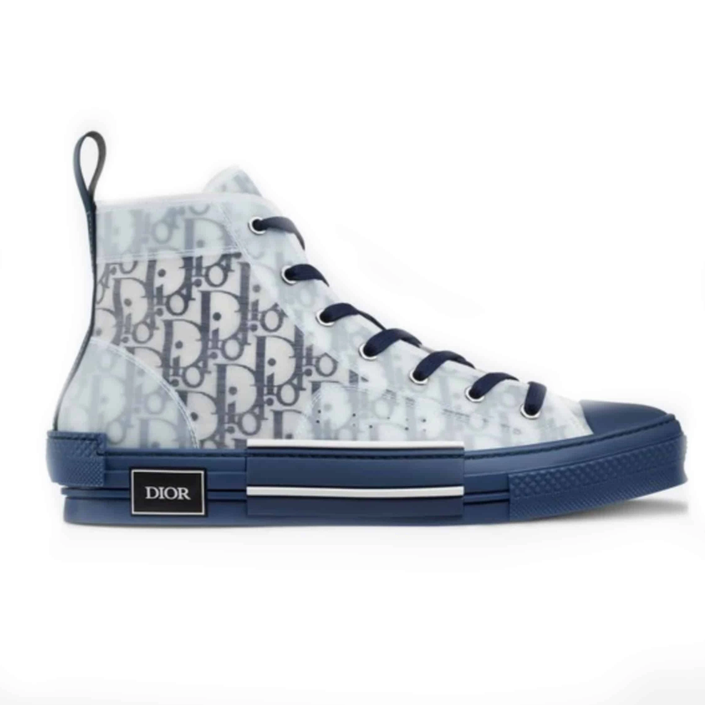 DIOR B23 HIGH-TOP SNEAKER IN BLUE DIOR OBLIQUE – CD29 GoodFit 1793