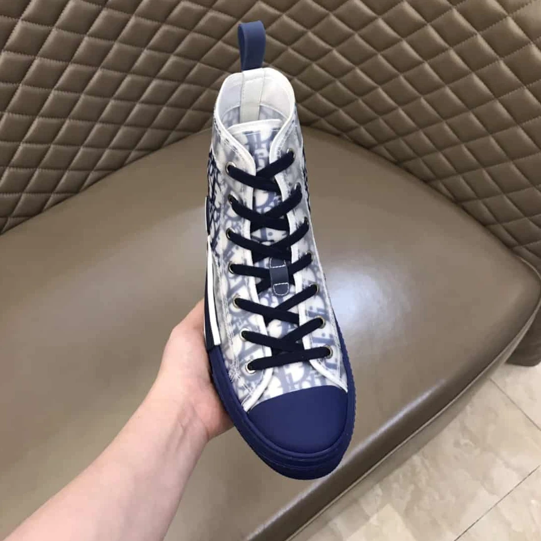 DIOR B23 HIGH-TOP SNEAKER IN BLUE DIOR OBLIQUE – CD29 GoodFit 1793