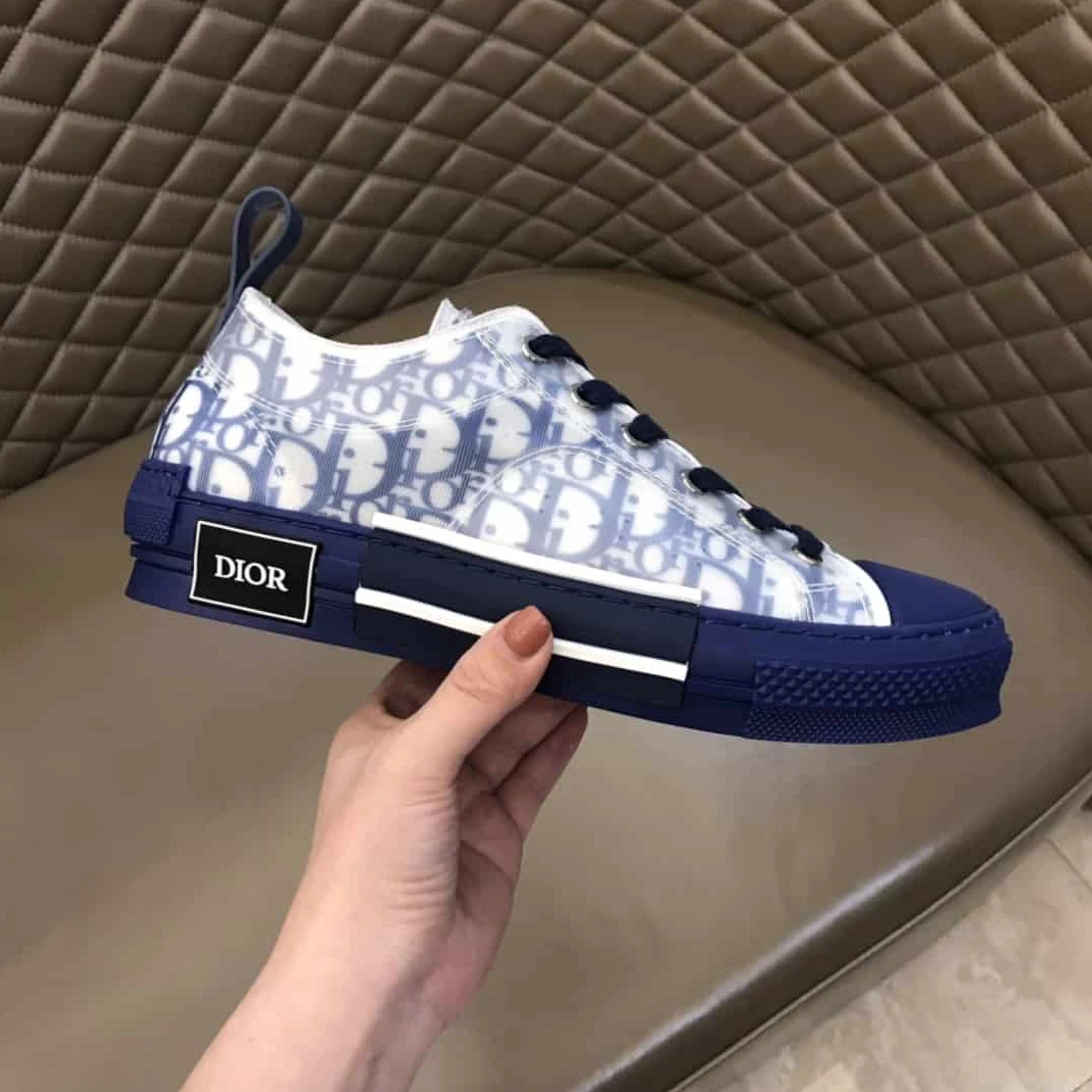 DIOR B23 LOW-TOP SNEAKER IN BLUE DIOR OBLIQUE – CD28 WellDesigned 1105