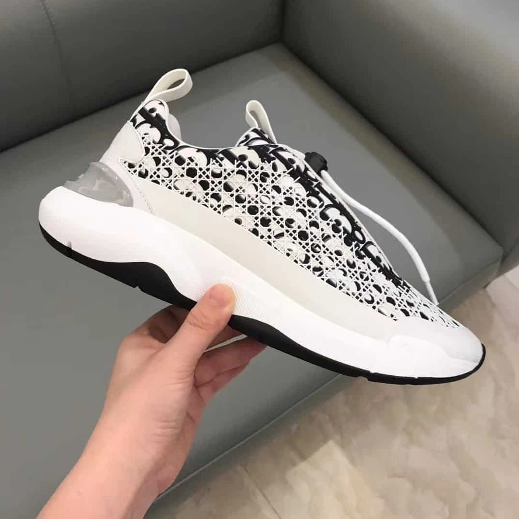 DIOR B24 CANNAGE MOTIF BLACK SNEAKER – CD21 Popular 7429