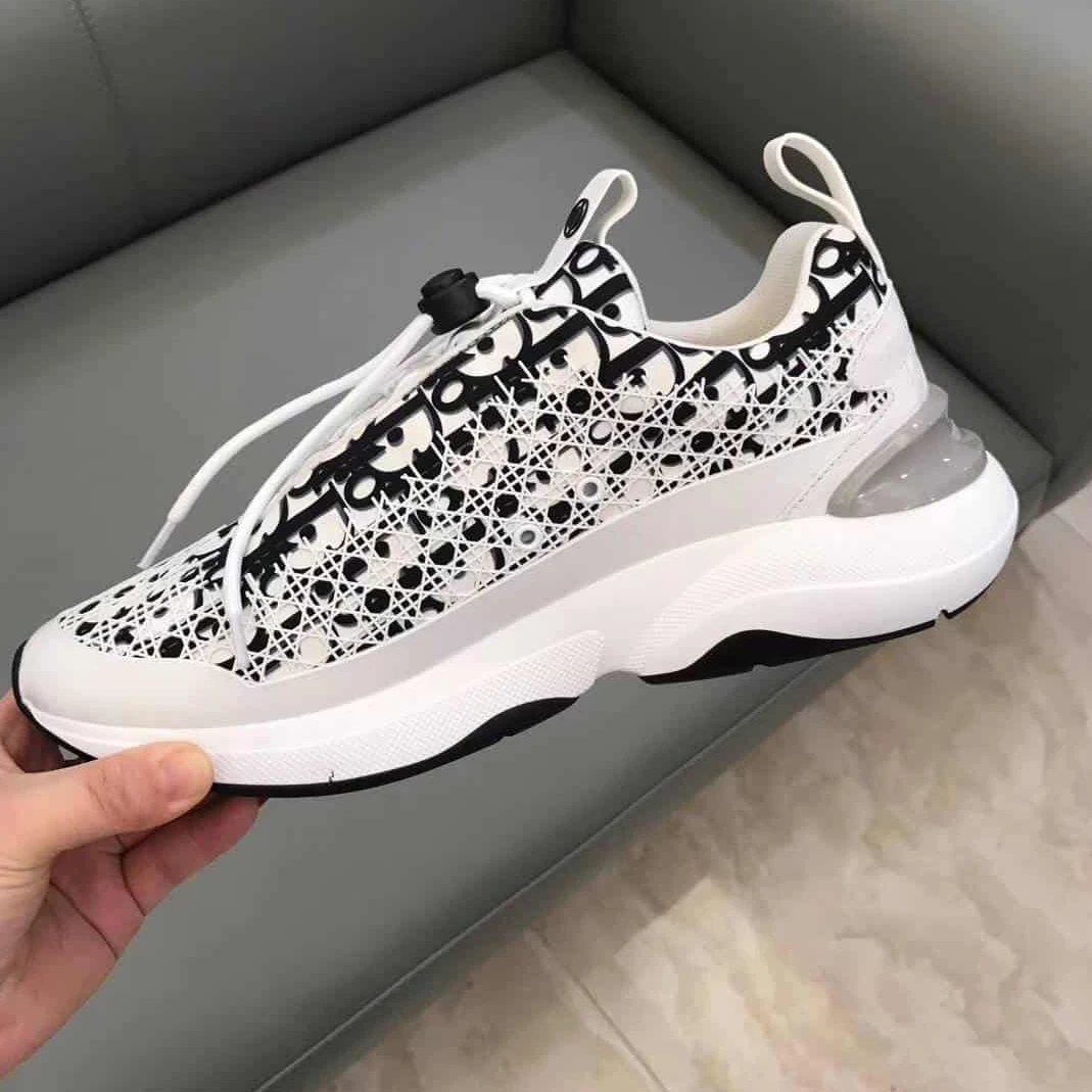 DIOR B24 CANNAGE MOTIF BLACK SNEAKER – CD21 Popular 7429