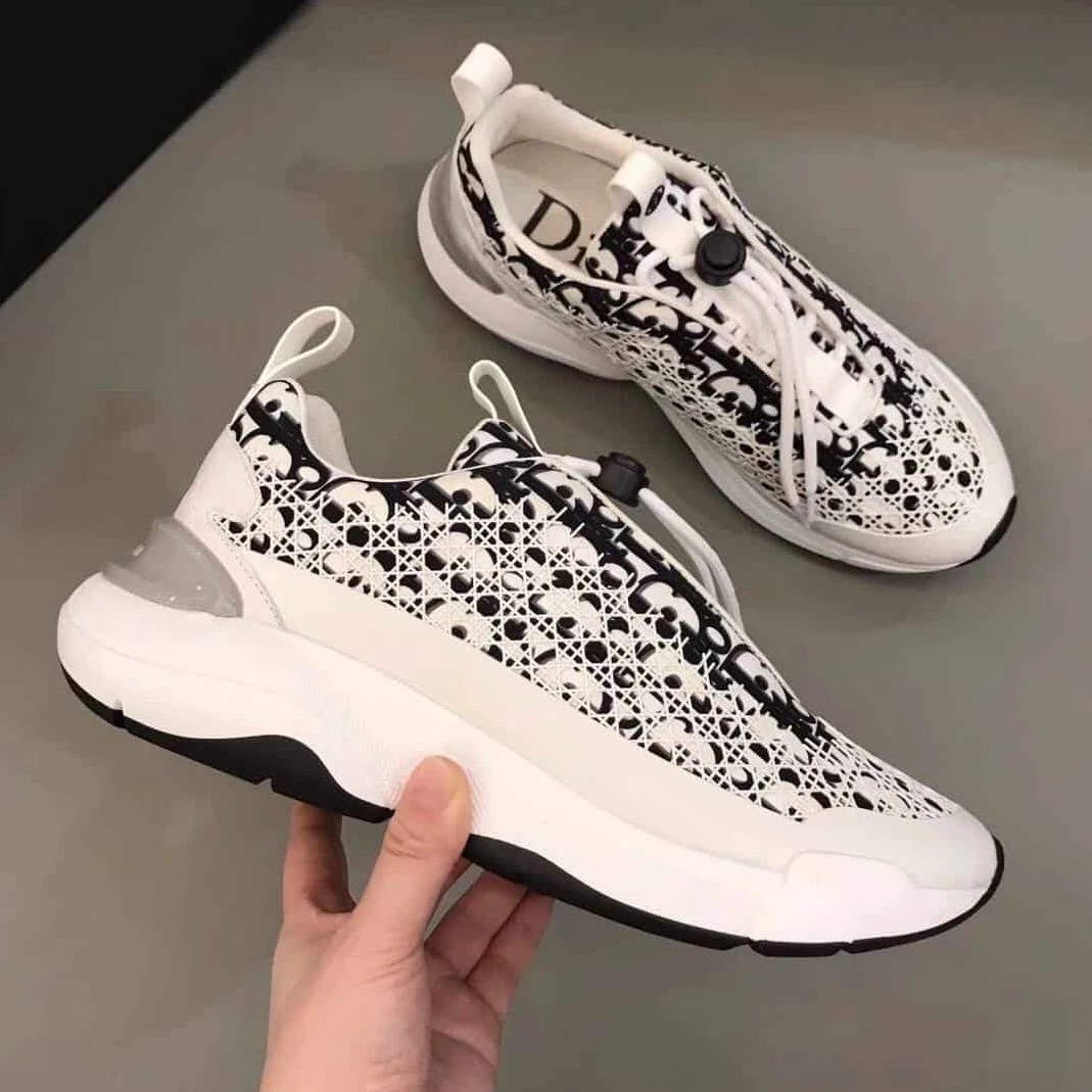 DIOR B24 CANNAGE MOTIF BLACK SNEAKER – CD21 Popular 7429