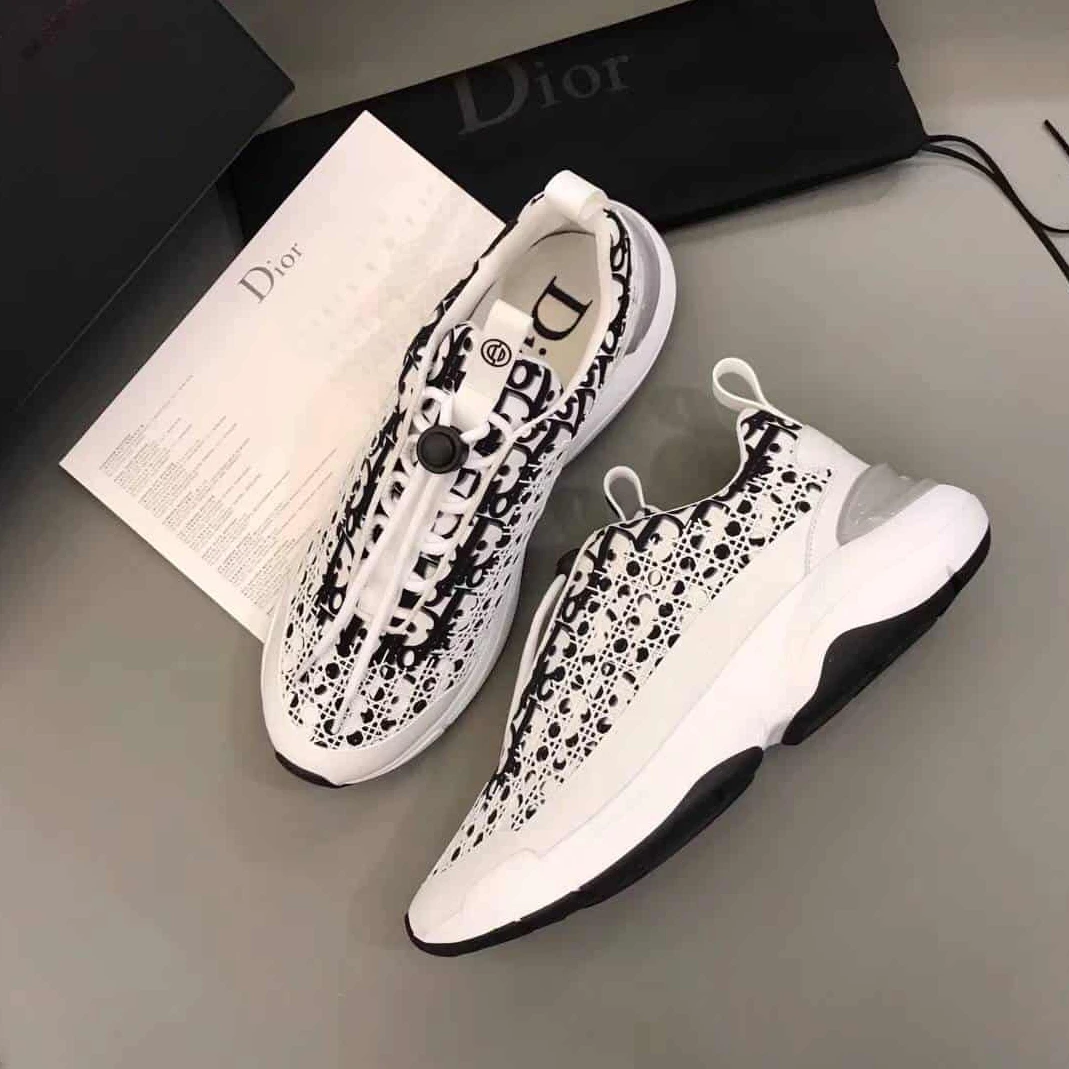 DIOR B24 CANNAGE MOTIF BLACK SNEAKER – CD21 Popular 7429