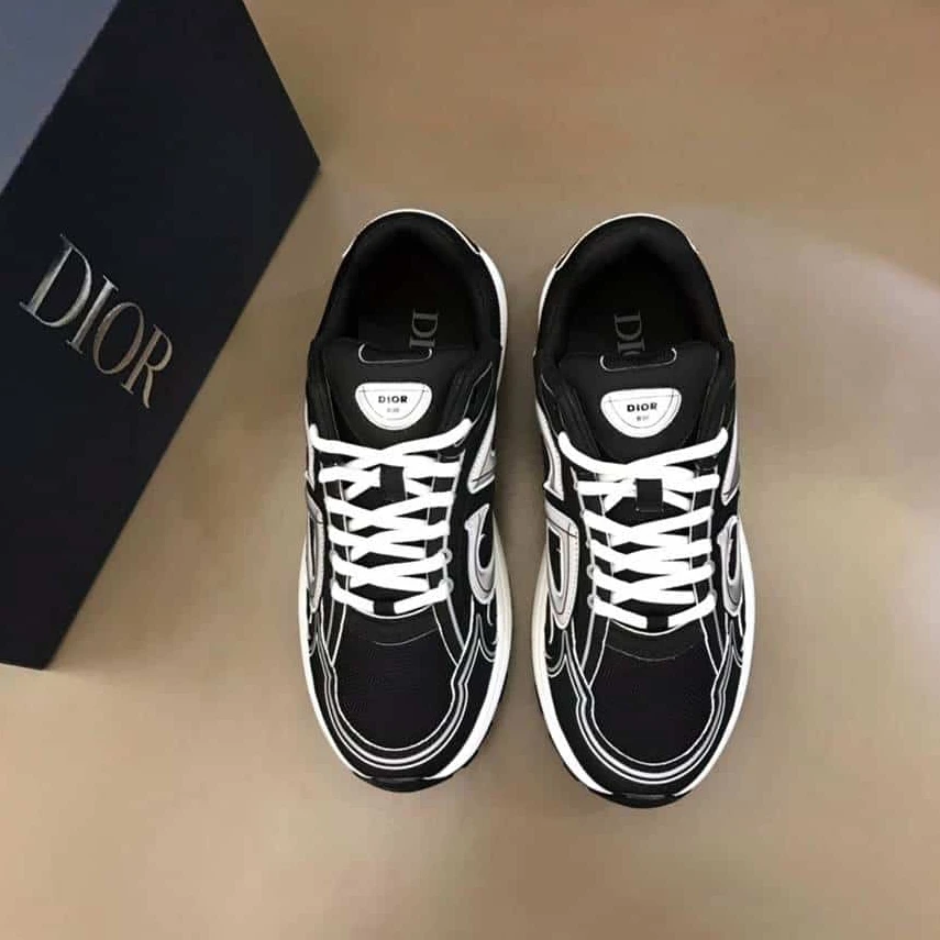 DIOR B30 SNEAKERS BLACK MESH AND TECHNICAL FABRIC – CD88 EasyMatch 3055