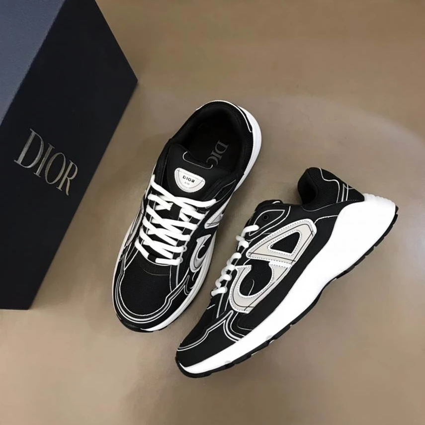 DIOR B30 SNEAKERS BLACK MESH AND TECHNICAL FABRIC – CD88 EasyMatch 3055