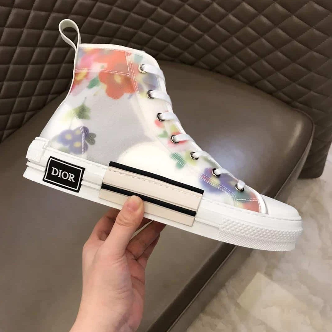 DIOR FLOWERS TECHNICAL CANVAS “B23” HIGH-TOP SNEAKER – CD12 Popular 7526
