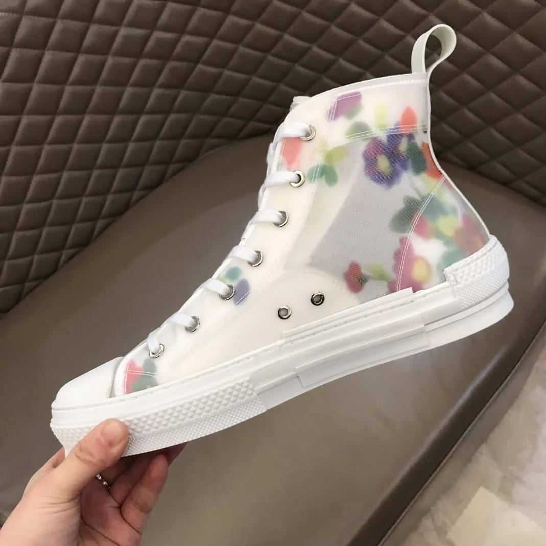 DIOR FLOWERS TECHNICAL CANVAS “B23” HIGH-TOP SNEAKER – CD12 Popular 7526