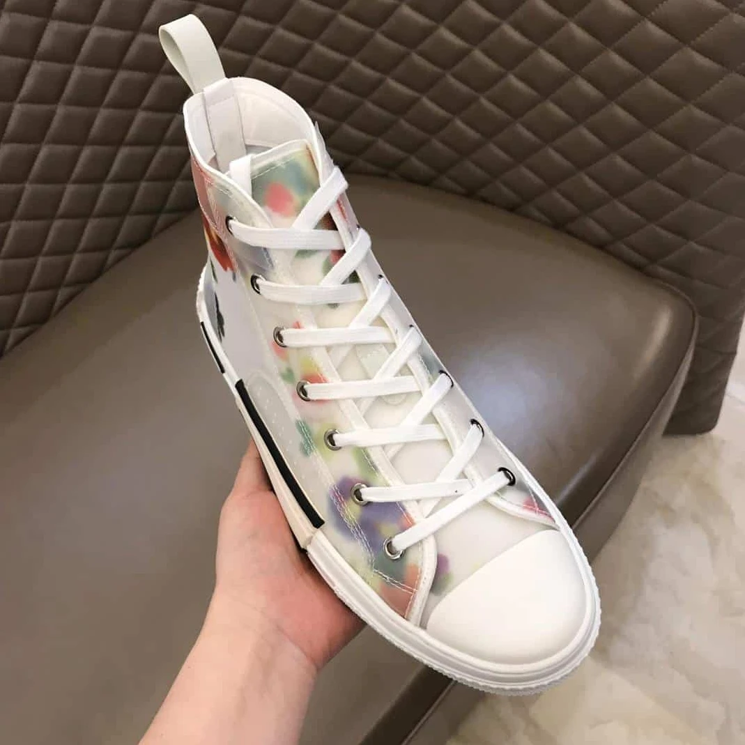 DIOR FLOWERS TECHNICAL CANVAS “B23” HIGH-TOP SNEAKER – CD12 Popular 7526
