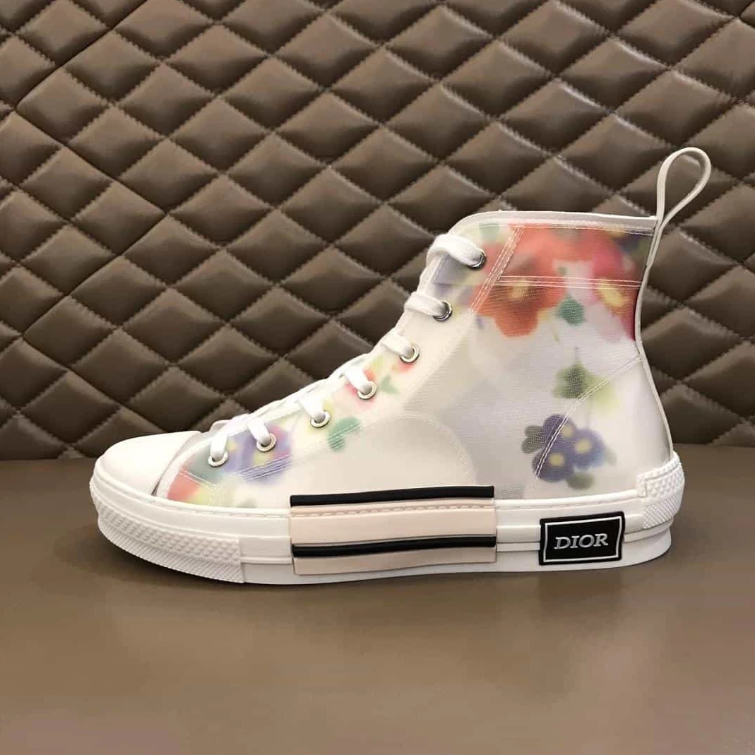DIOR FLOWERS TECHNICAL CANVAS “B23” HIGH-TOP SNEAKER – CD12 Popular 7526