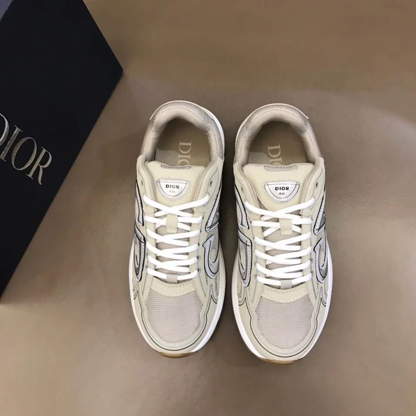 Fashionable 3079 DIOR B30 SNEAKERS CREAM MESH AND TECHNICAL FABRIC – CD89