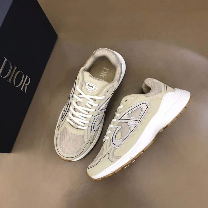 Fashionable 3079 DIOR B30 SNEAKERS CREAM MESH AND TECHNICAL FABRIC – CD89