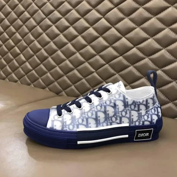 Fashionable 3796 DIOR B23 LOW-TOP SNEAKER IN BLUE DIOR OBLIQUE – CD84