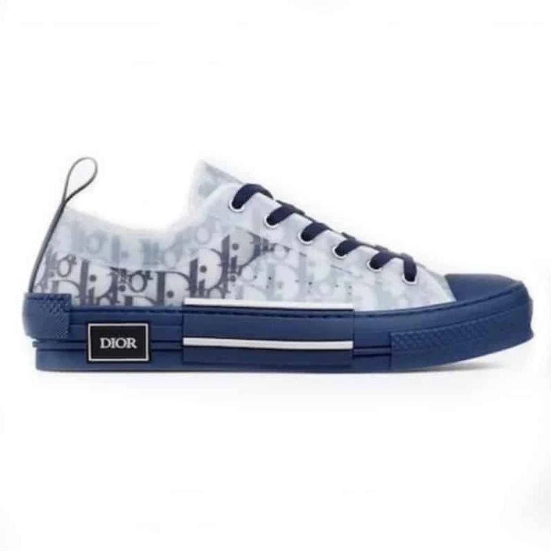 Fashionable 3796 DIOR B23 LOW-TOP SNEAKER IN BLUE DIOR OBLIQUE – CD84