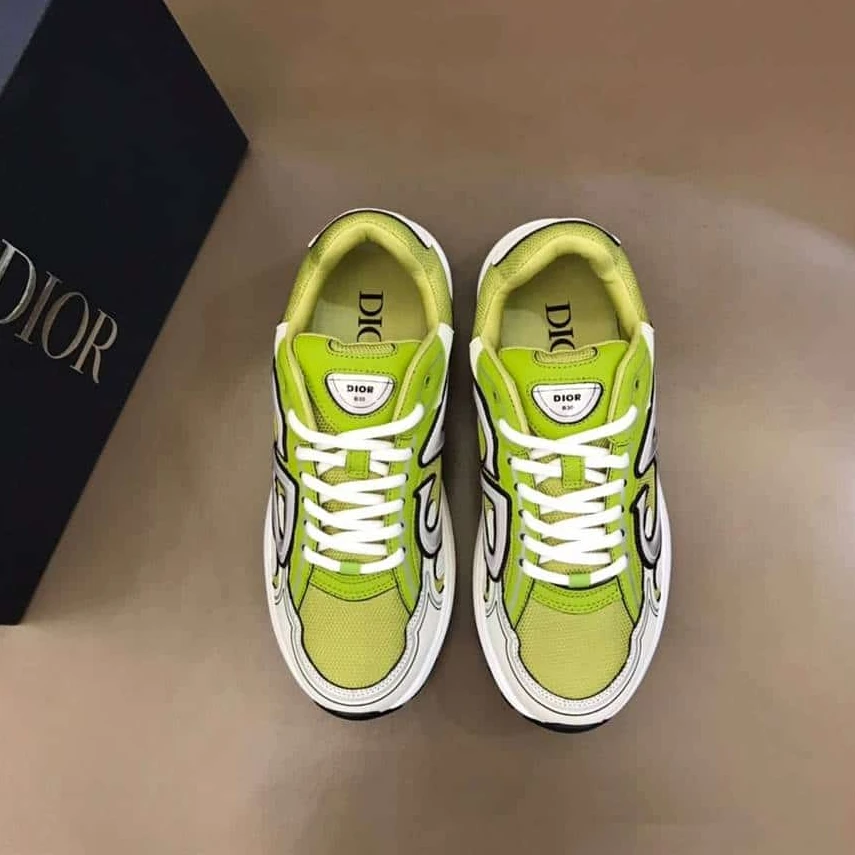 GoodFit 866 DIOR B30 SNEAKER YELLOW MESH AND WHITE TECHNICAL FABRIC – CD87