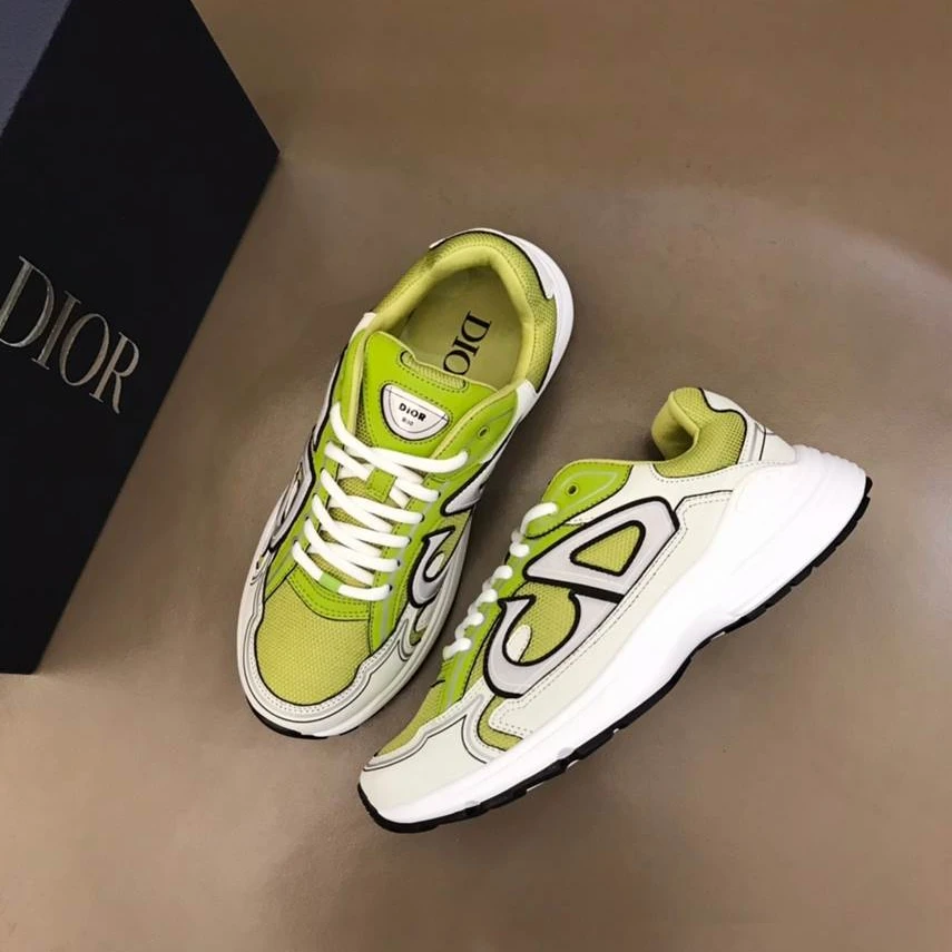 GoodFit 866 DIOR B30 SNEAKER YELLOW MESH AND WHITE TECHNICAL FABRIC – CD87