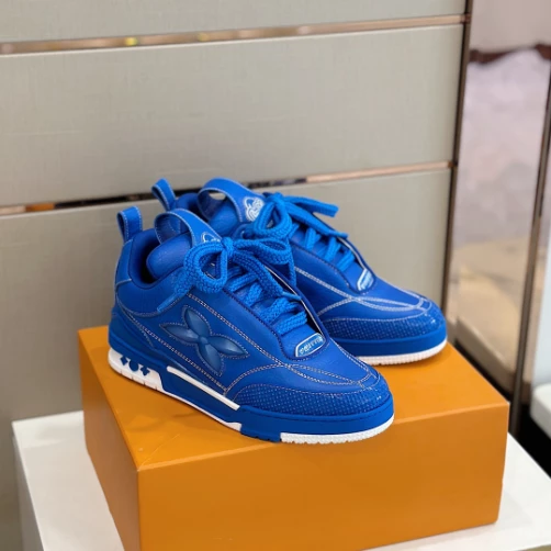 HighQuality 8174 LOUIS VUITTON SKATE SNEAKERS IN BLUE  – LSVT327