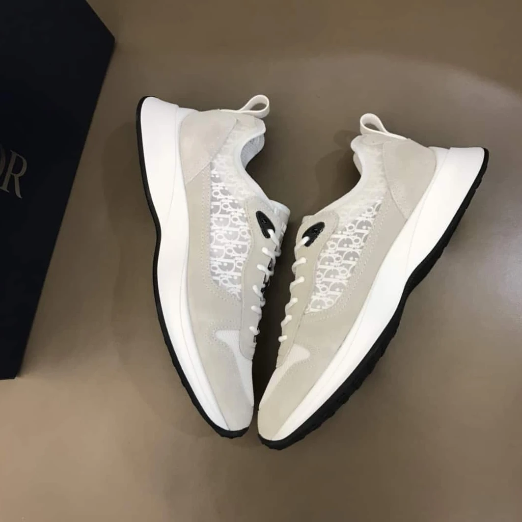 HighQuality 829 DIOR B25 OBLIQUE WHITE SUEDE RUNNER – CD38