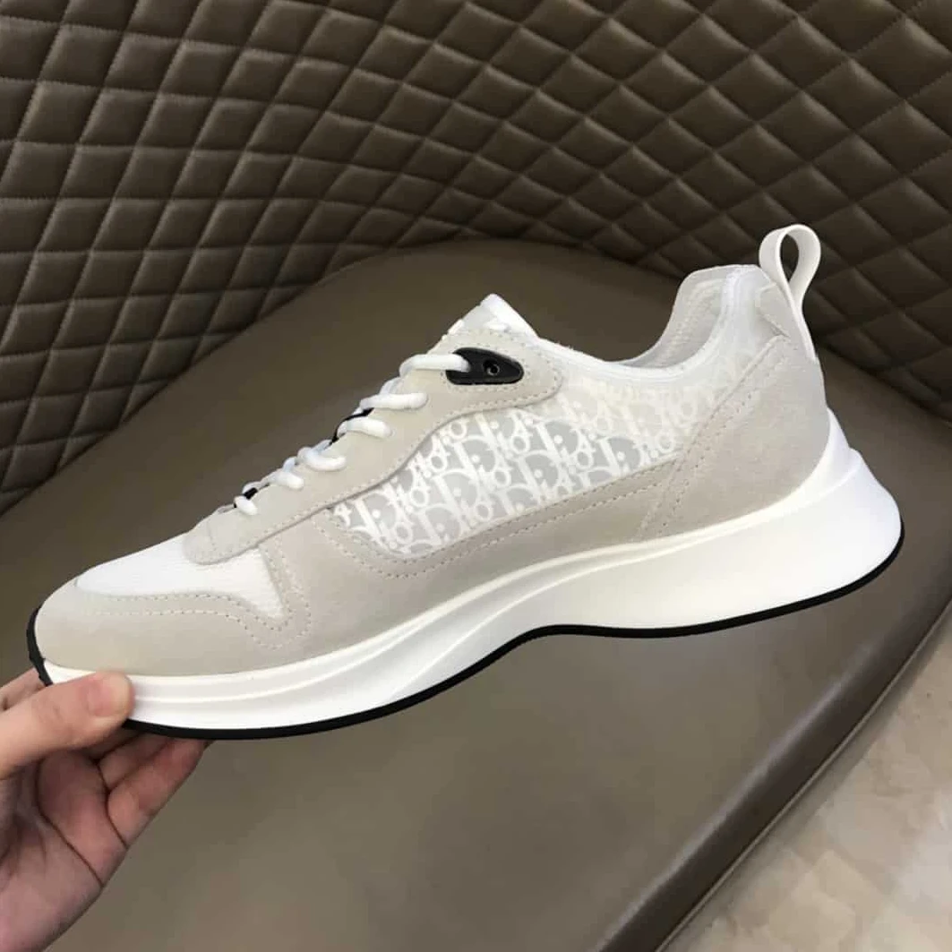 HighQuality 829 DIOR B25 OBLIQUE WHITE SUEDE RUNNER – CD38