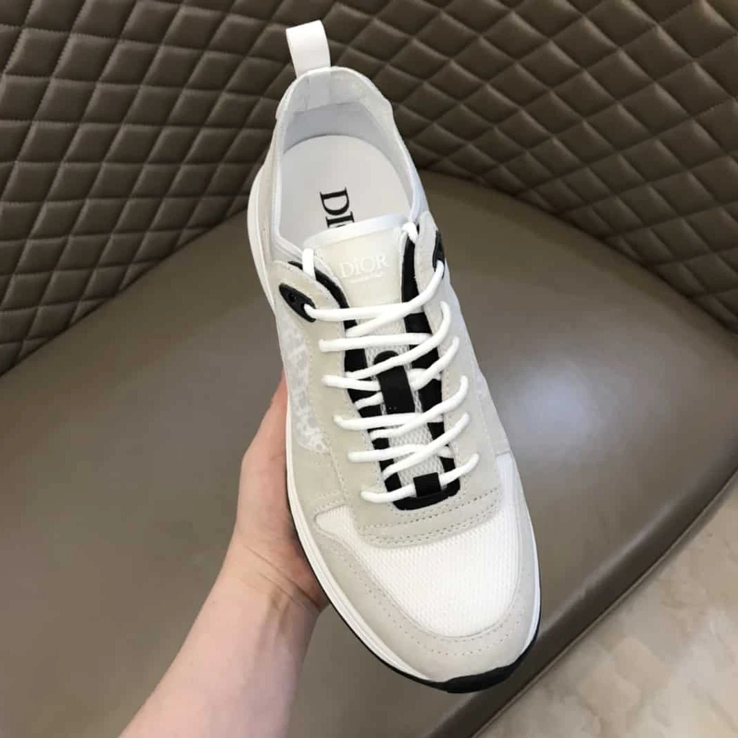 HighQuality 829 DIOR B25 OBLIQUE WHITE SUEDE RUNNER – CD38