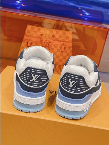 LOUIS VUITTON TRAINER SNEAKERS IN WHITE AND BLUE – LSVT330 SportInspired 7464