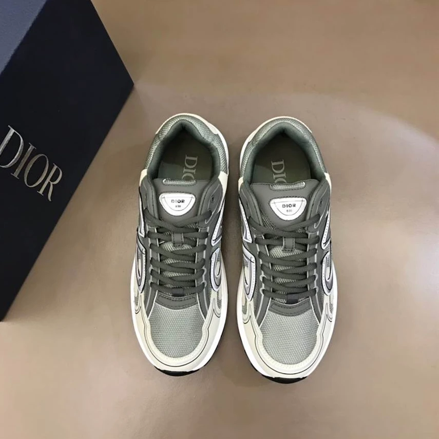 SmartChoice 5789 DIOR B30 SNEAKERS OLIVE MESH AND CREAM TECHNICAL FABRIC – CD86