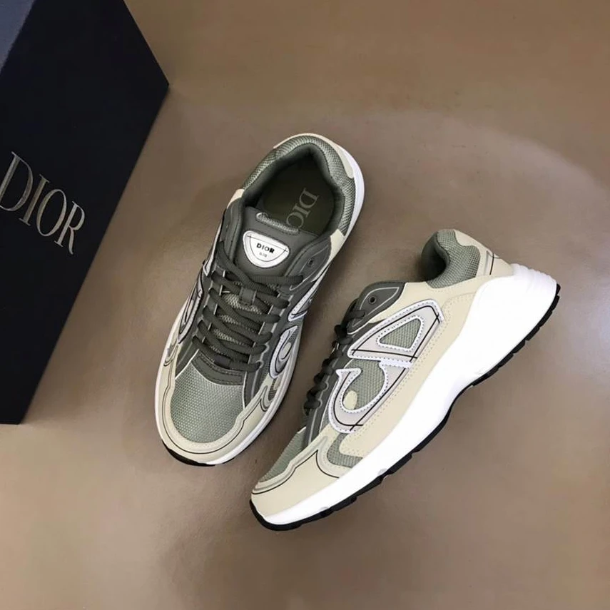 SmartChoice 5789 DIOR B30 SNEAKERS OLIVE MESH AND CREAM TECHNICAL FABRIC – CD86