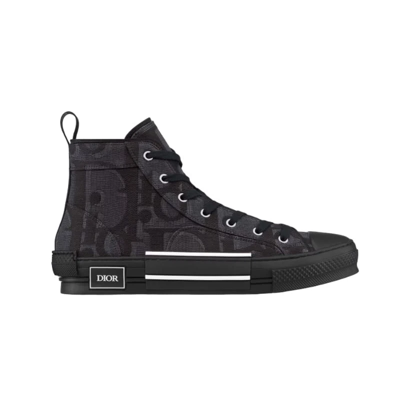 TopPick 8448 B23 HIGH-TOP SNEAKER BLACK MAXI DIOR OBLIQUE JACQUARD – CD118