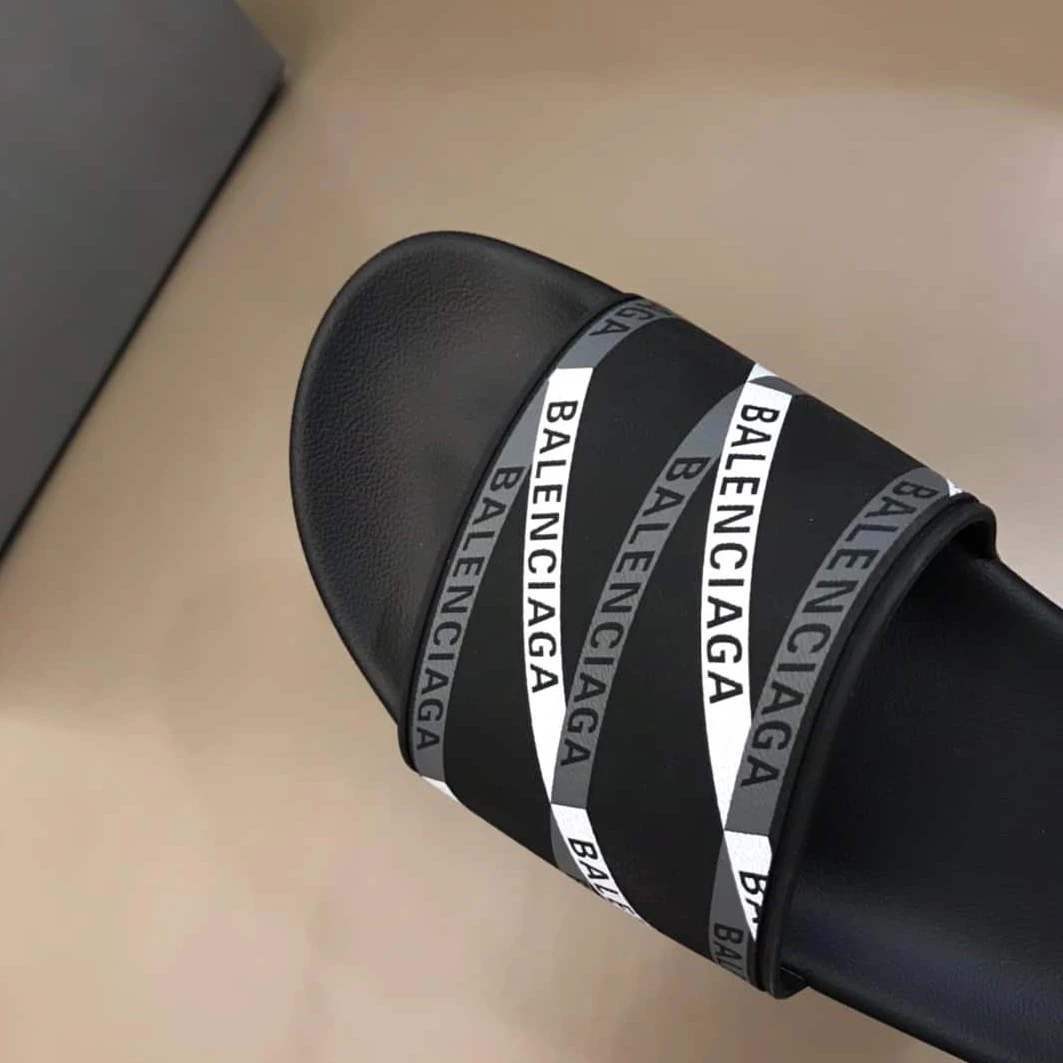 TopPick 8888 BALENCIAGA RUBBER LOGO POOL SLIDE SANDALS – BBS9