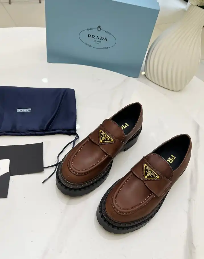 hype Prada Leather Shoes