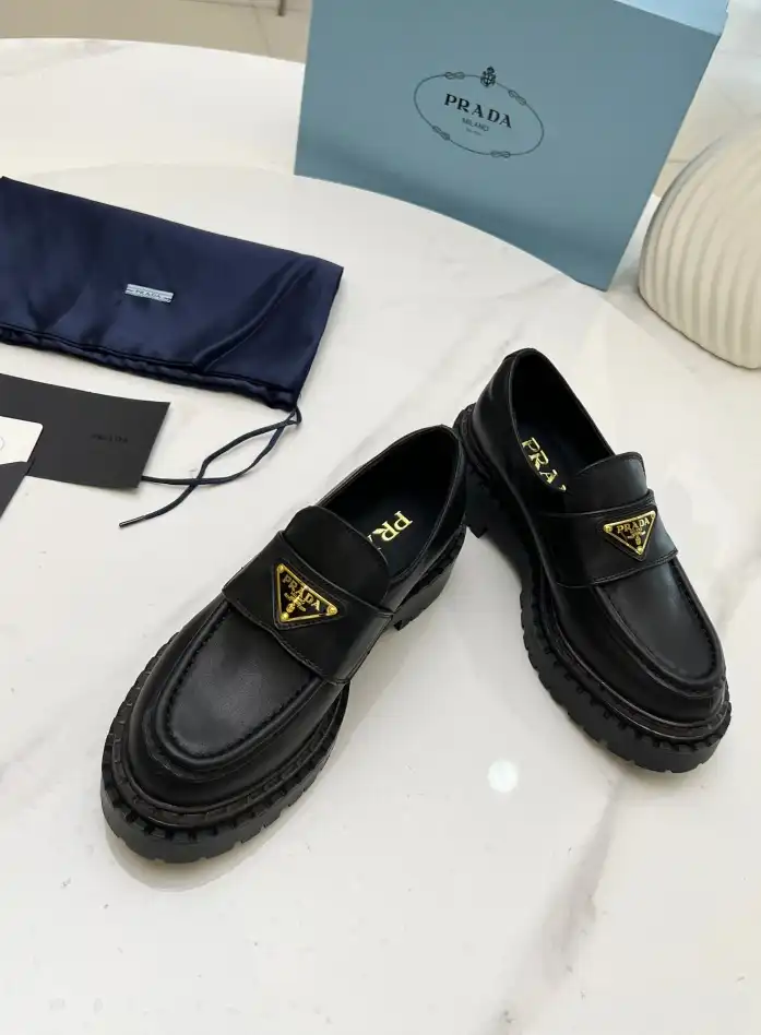 hype Prada Leather Shoes