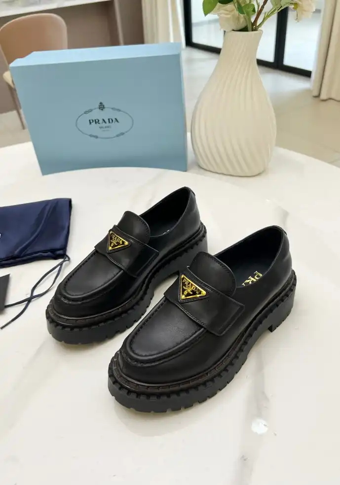 hype Prada Leather Shoes