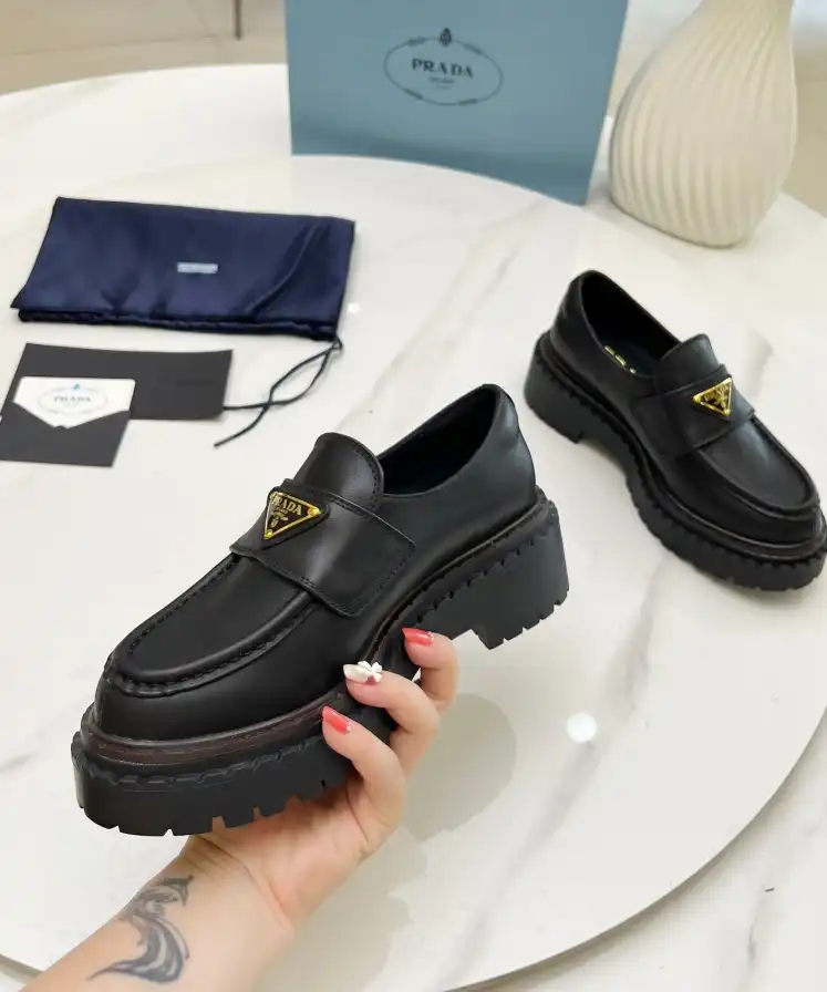 hype Prada Leather Shoes