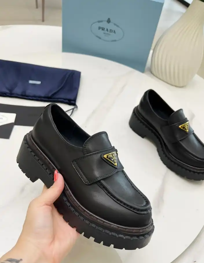 hype Prada Leather Shoes