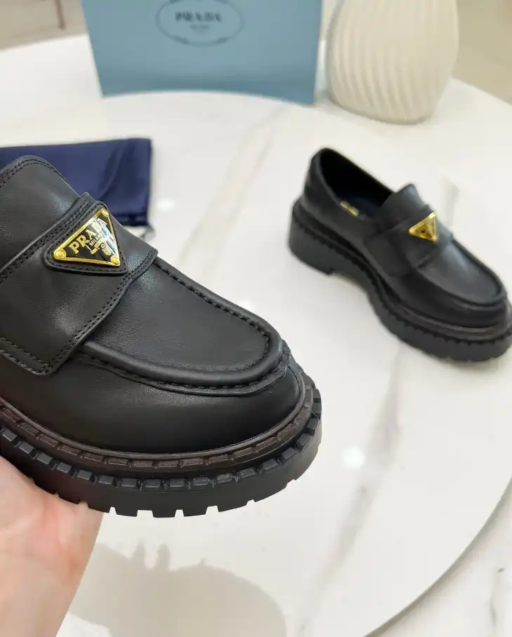 hype Prada Leather Shoes