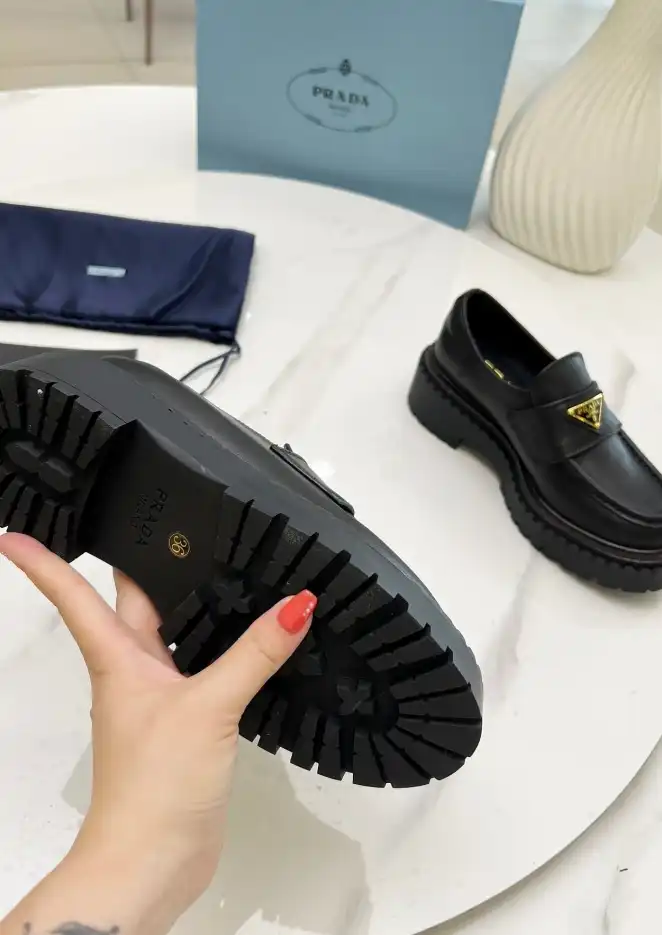 hype Prada Leather Shoes