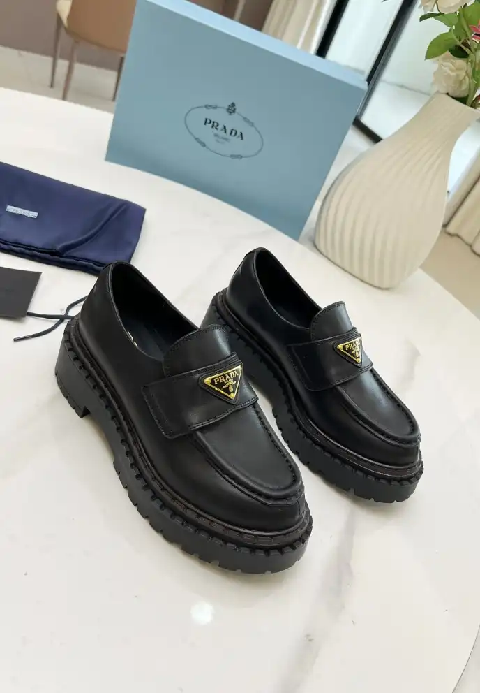 hype Prada Leather Shoes