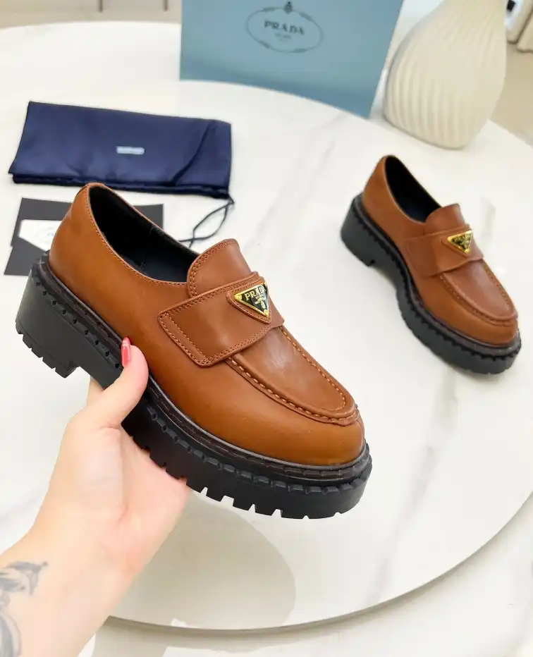 hype Prada Leather Shoes