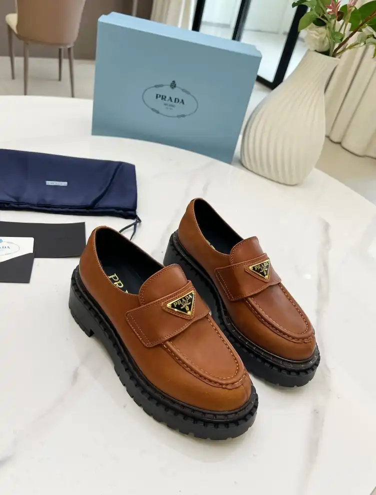 hype Prada Leather Shoes