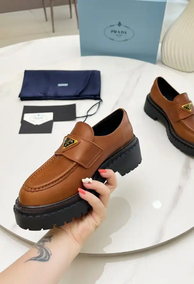 hype Prada Leather Shoes