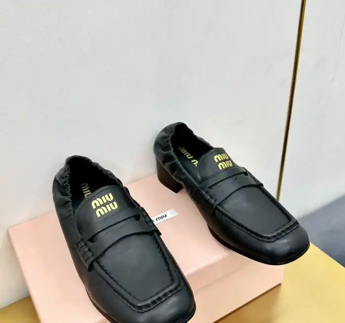 hype Miu Miu Leather Shoes