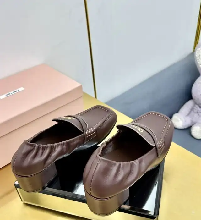 hype Miu Miu Leather Shoes