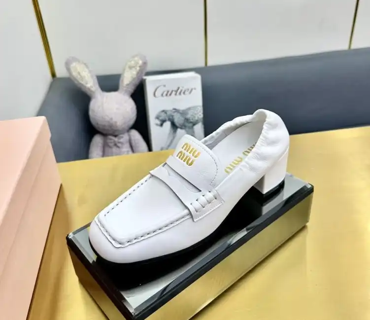 hype Miu Miu Leather Shoes