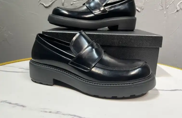 hype Prada Leather Shoes