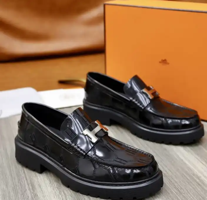 hype Hermes Leather Shoes