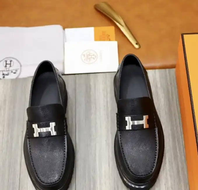 hype Hermes Leather Shoes