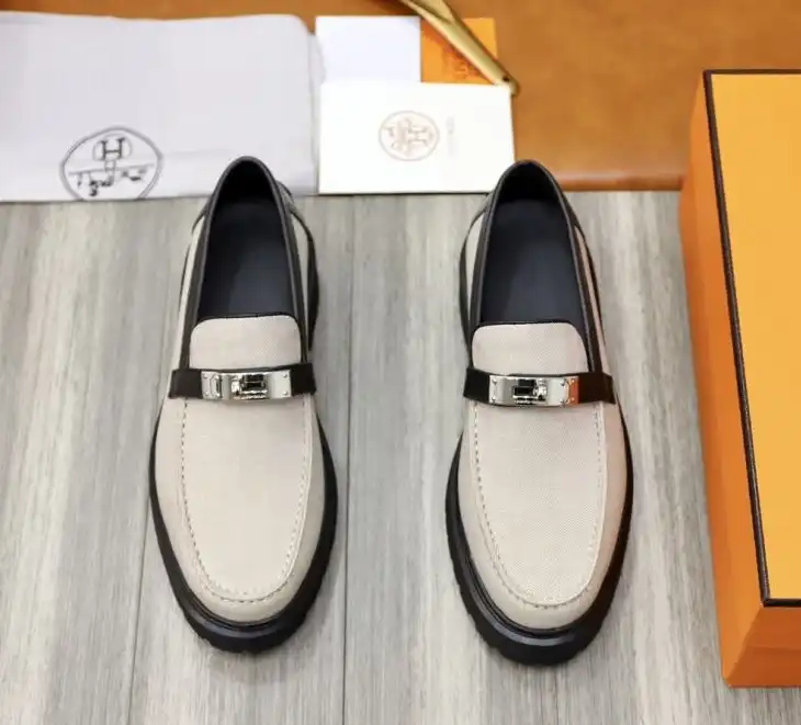 hype Hermes Leather Shoes