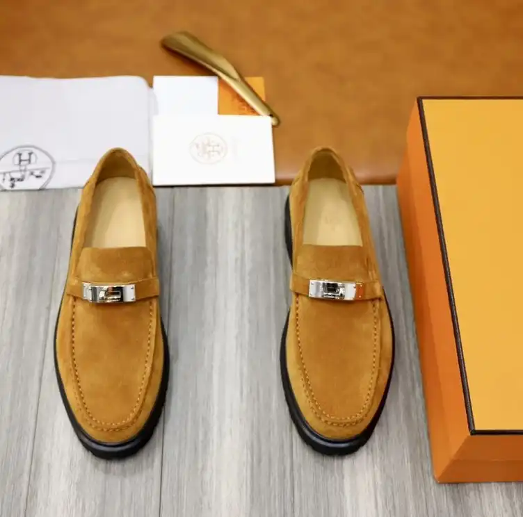 hype Hermes Leather Shoes