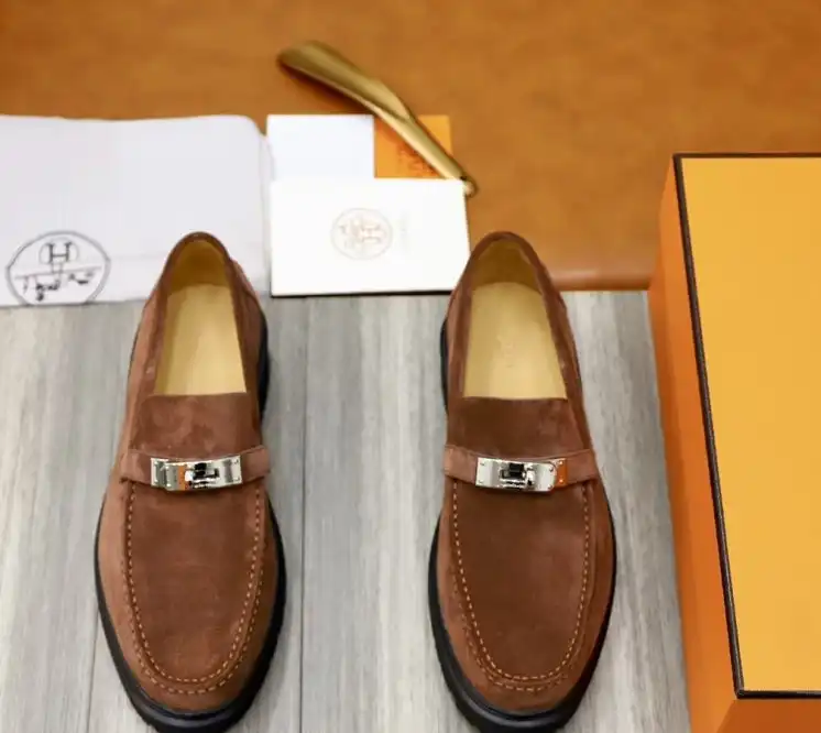 hype Hermes Leather Shoes