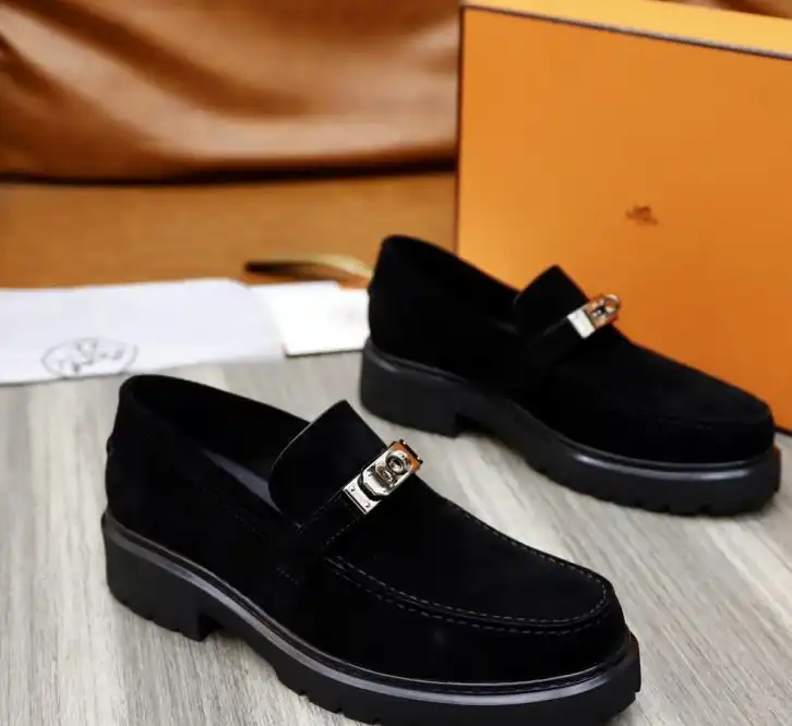 hype Hermes Leather Shoes