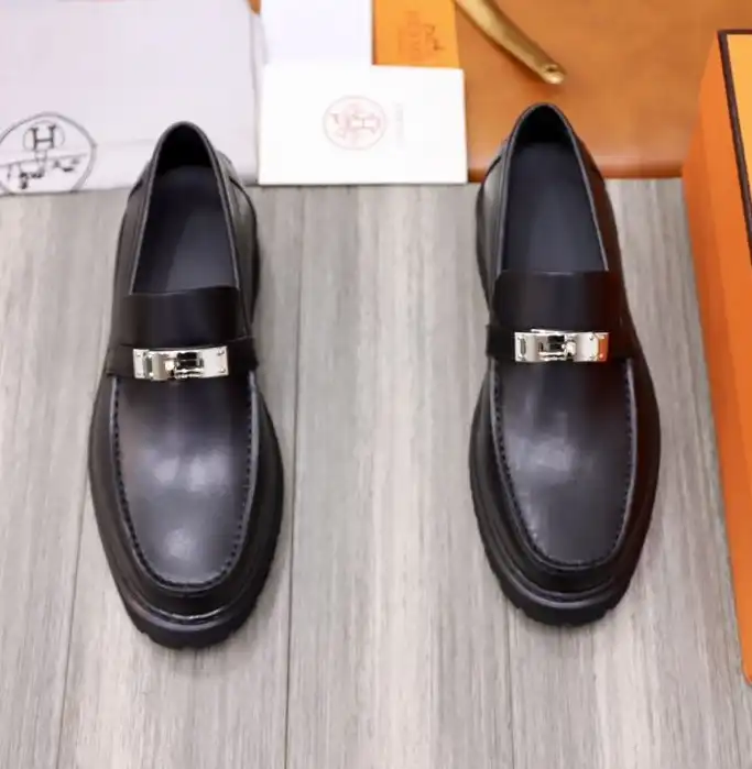 hype Hermes Leather Shoes